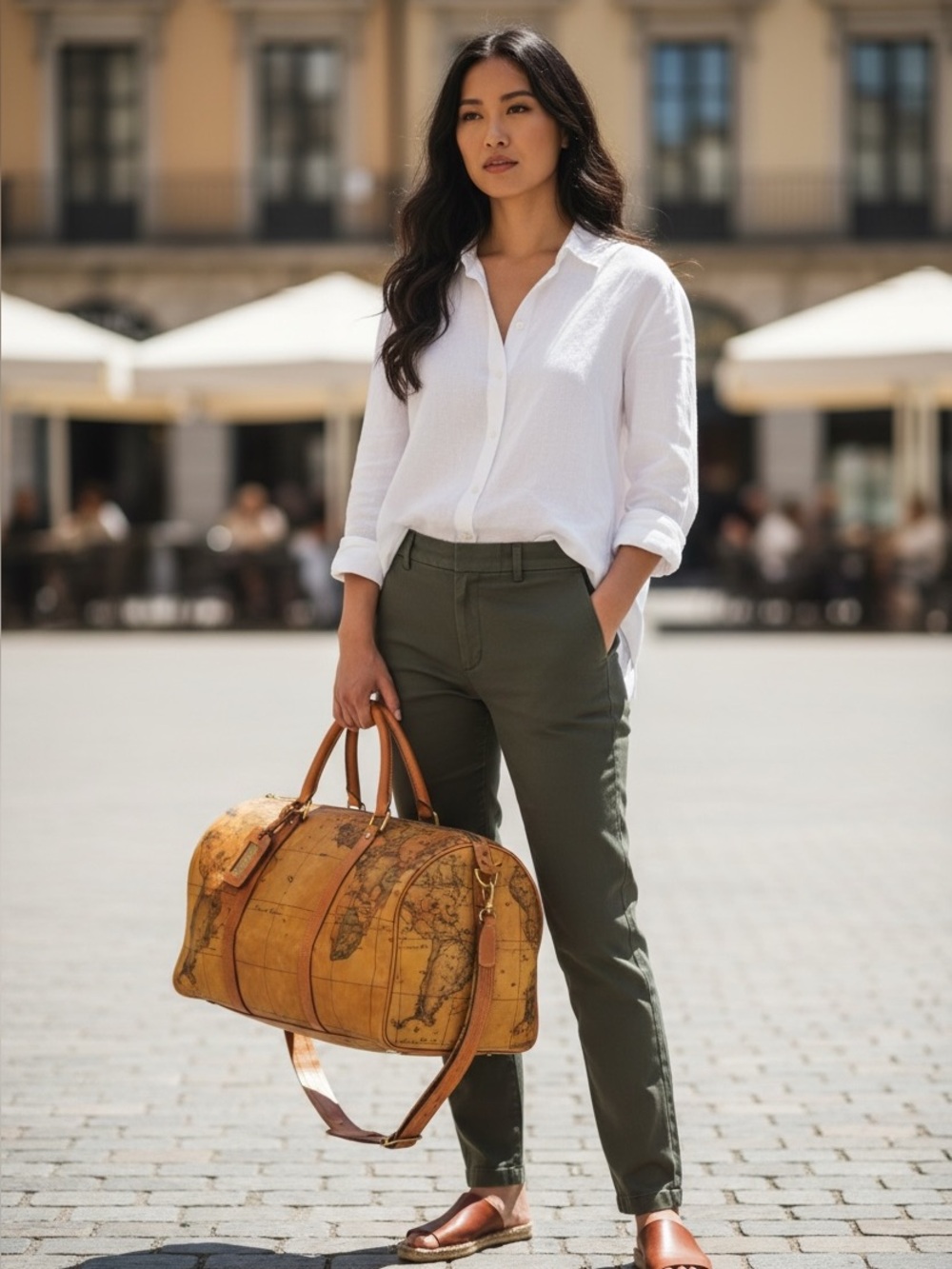 ALVIERO Martini World Map Boston Bag - Picture 5 of 14